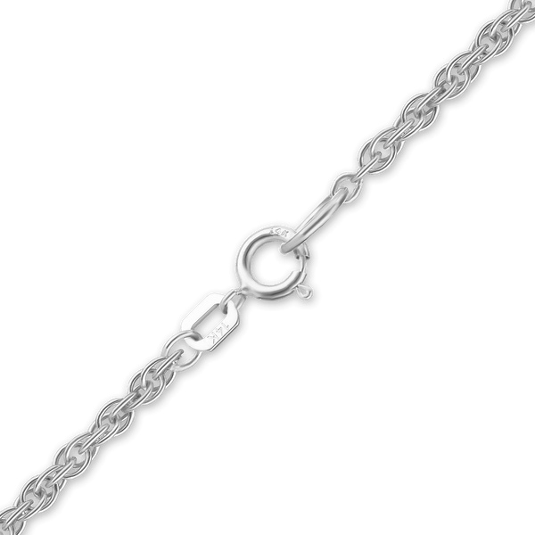 Manhattan Rope Necklace in 14K White Gold