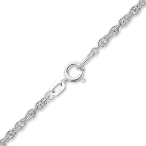 Manhattan Rope Anklet in 14K White Gold