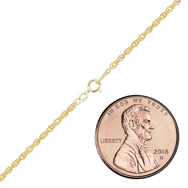 Manhattan Rope Anklet in 14K Yellow Gold