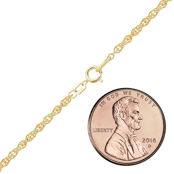 Manhattan Rope Necklace in 14K Yellow Gold