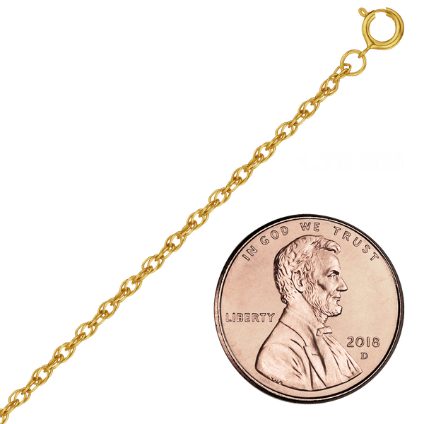Finished Machine Rope Necklace in 14K Gold-Filled