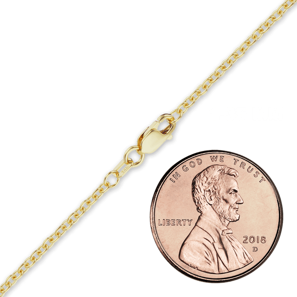 Canal St. Cable Anklet in 14K Yellow Gold