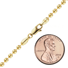 Load image into Gallery viewer, Broadway Bead Anklet in 14K Yellow Gold
