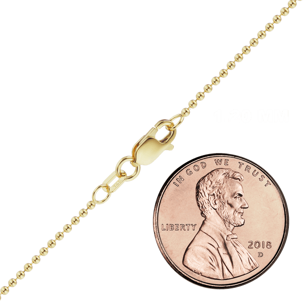 Broadway Bead Necklace in 14K Yellow Gold