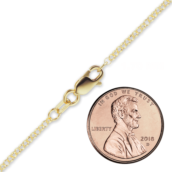 Soho Rolo Necklace in 14K Yellow Gold