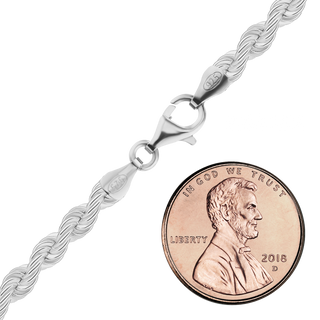Riverside Blvd. Rope Chain Necklace in Sterling Silver