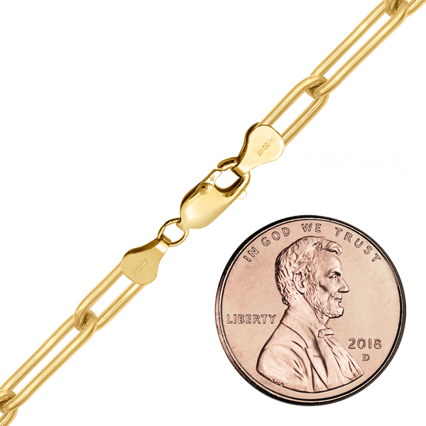Finished Paperclip Cable Necklace in 14K Gold-Filled