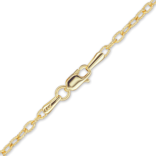 Trinity Pl. Textured Cable Necklace in 14K Yellow Gold
