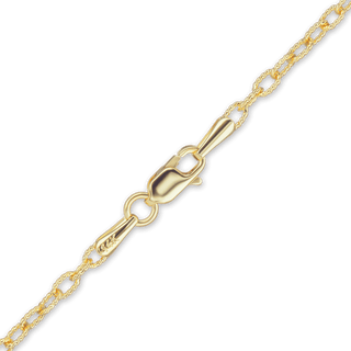 Trinity Pl. Textured Cable Necklace in 14K Yellow Gold