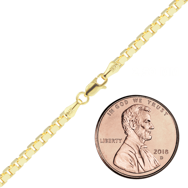 Bleecker St. Box Necklace in 14K Yellow Gold
