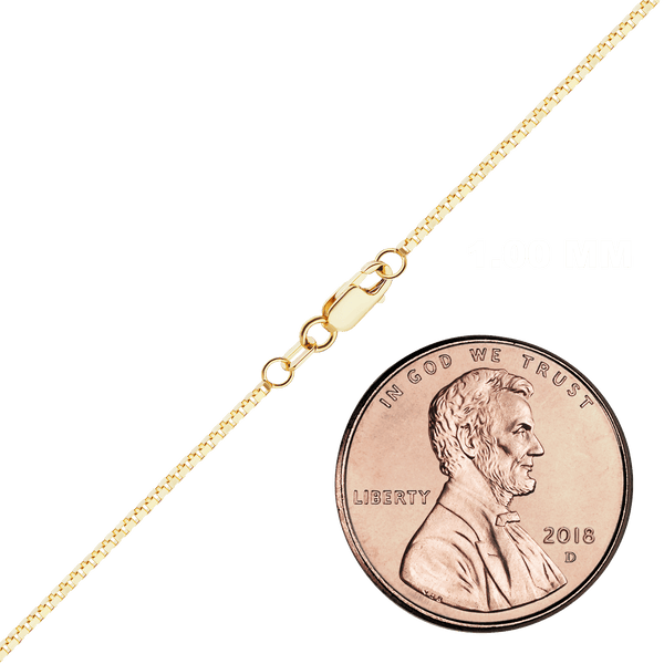 Bleecker St. Box Necklace in 14K Yellow Gold