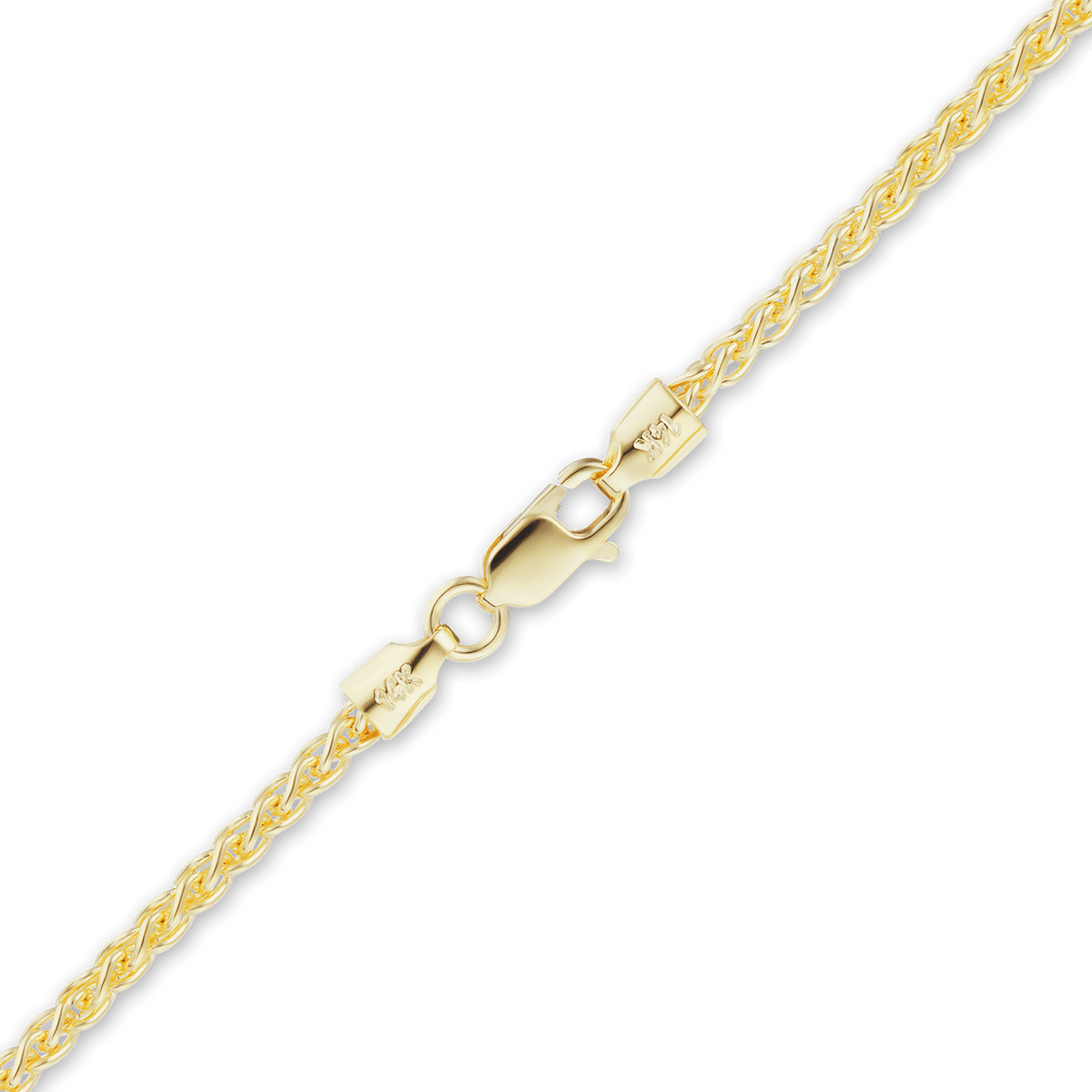 Wall St. Wheat Anklet in 14K Yellow Gold