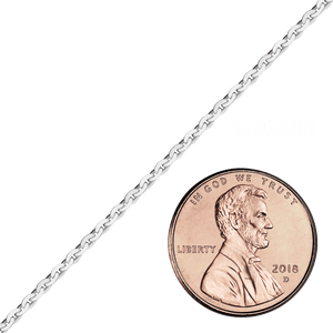 Bulk / Spooled Flat Rolo Chain in Sterling Silver (1.50 mm - 2.10 mm)