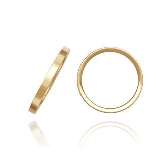 ITI NYC 14K Yellow Gold Flat Wedding Bands (2.0 mm - 6.0 mm)