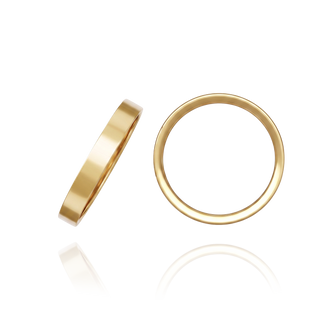 ITI NYC 14K Yellow Gold Flat Wedding Bands (2.0 mm - 6.0 mm)