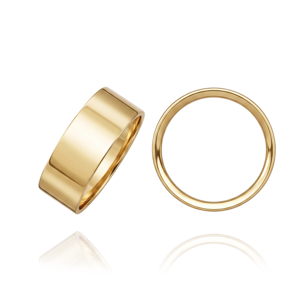 ITI NYC 14K Yellow Gold Flat Wedding Bands (2.0 mm - 6.0 mm)
