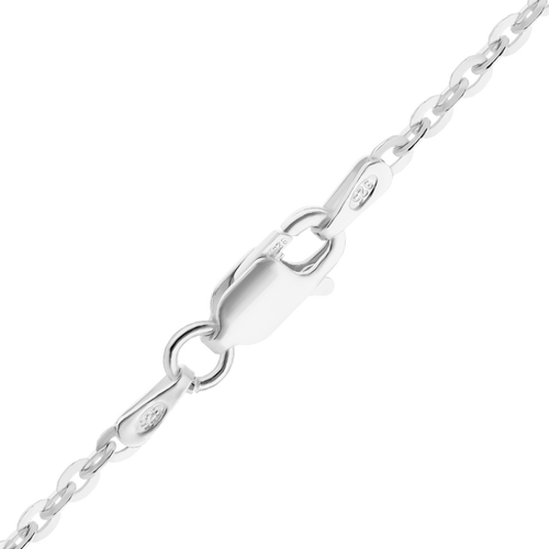 Flat Soho Rolo Chain Necklace in Sterling Silver