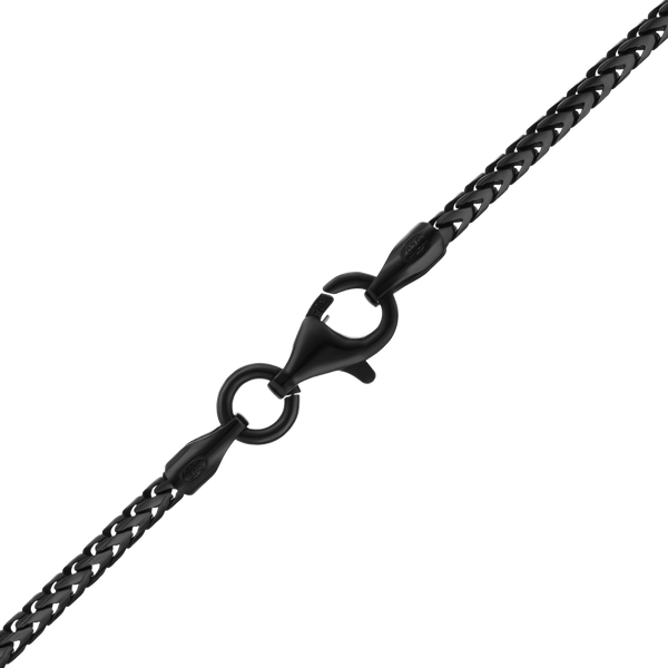 Flatiron Franco Black Ruthenium Chain Necklace in Sterling Silver
