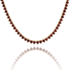 Tennis Necklace with Garnet Stones (January Birthstones) in 14K Gold (1.75 mm - 4.0 mm)