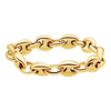 Greenwich Village Puffed Mariner Link Semi-Solid Chain Ring in 14K Yellow Gold