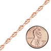 Bulk / Spooled Classic Puffed Mariner Link Semi-Solid Chain in 14K Rose Gold (3.80 mm)