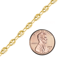 Load image into Gallery viewer, Bulk / Spooled Classic Puffed Mariner Link Hollow Chain in 14K Yellow Gold (3.80 mm - 12.00 mm)
