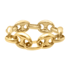 Greenwich Village Puffed Mariner Link Semi-Solid Chain Ring in 14K Yellow Gold