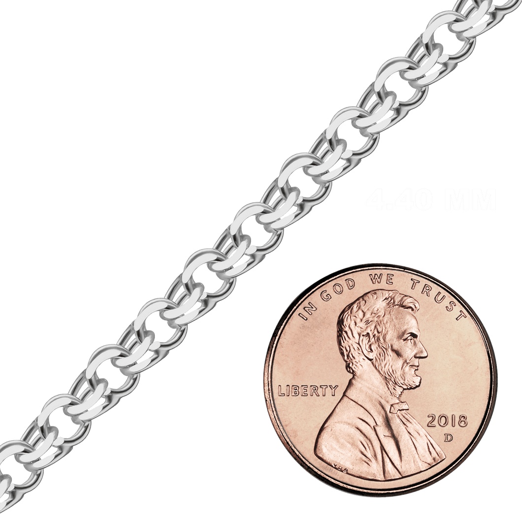 Bulk / Spooled Garibaldi Chain in Sterling Silver (4.40 mm - 12.40 mm)