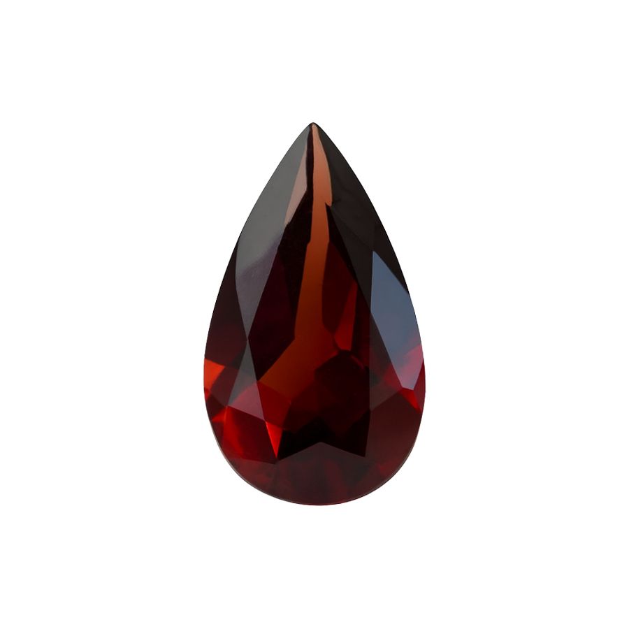 Pear Shape Garnet - January Birthstones