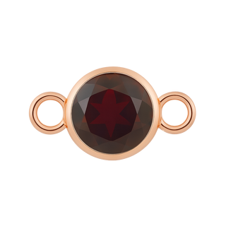 Diamond or Gemstone Bezel Bracelet/Necklace Charm in 14K Rose Gold