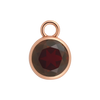 Diamond or Gemstone Bezel Drop Charm in 14K Rose Gold