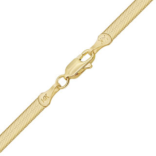 Hudson Herringbone Necklace in 14K Yellow Gold