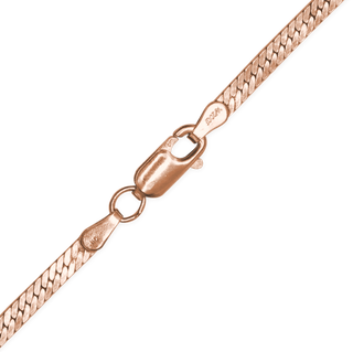 Finished Herringbone Anklet in 14K Rose Gold-Filled