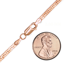 Load image into Gallery viewer, Finished Herringbone Anklet in 14K Rose Gold-Filled
