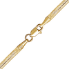 Flexible Hudson Herringbone Chain Necklace in Sterling Silver 18K Yellow Gold Finish