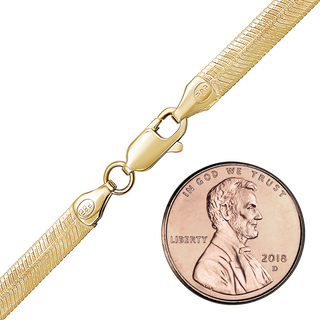 Flexible Hudson Herringbone Bracelet in 14K Yellow Gold