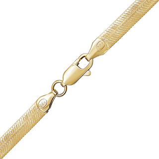 Flexible Hudson Herringbone Necklace in 14K Yellow Gold