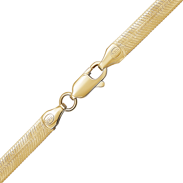 Flexible Hudson Herringbone Bracelet in 14K Yellow Gold