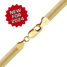 Load image into Gallery viewer, Finished Oval Herringbone Bracelet in 14K Gold-Filled
