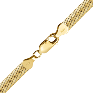 Finished Oval Herringbone Necklace in 14K Gold-Filled