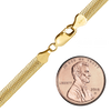 Finished Oval Herringbone Necklace in 14K Gold-Filled