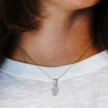 Load image into Gallery viewer, ITI NYC Hamsa Pendant in Sterling Silver
