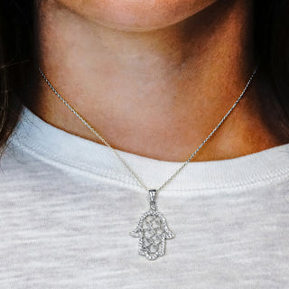 ITI NYC Hamsa Filigree Pendant in Sterling Silver