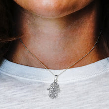 Load image into Gallery viewer, ITI NYC Hamsa Filigree Pendant in 14K Gold
