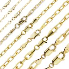 Load image into Gallery viewer, Houston St. Semi-Solid Cable Necklace in 14K Yellow Gold
