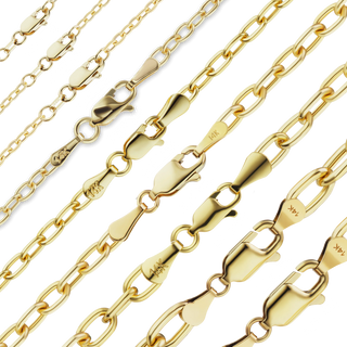 Houston St. Semi-Solid Cable Anklet in 14K Yellow Gold
