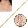 Bulk / Spooled Elongated Semi-Solid Cable Chain in 14K & 18K Yellow Gold (1.00 mm - 5.80 mm)