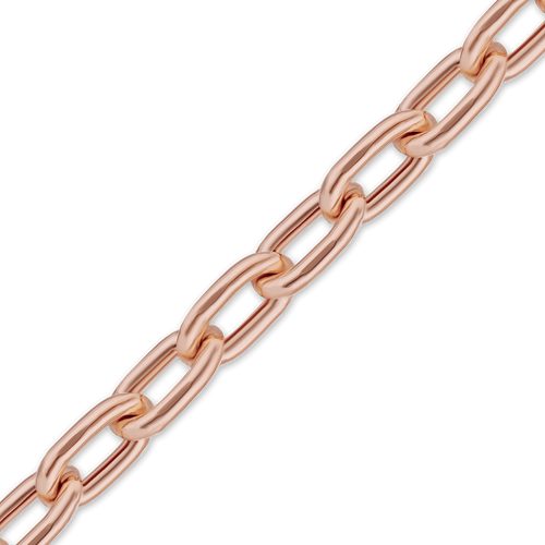 Bulk / Spooled Elongated Hollow Cable Chain in 14K & 18K Yellow Gold (1.00 mm - 5.80 mm)