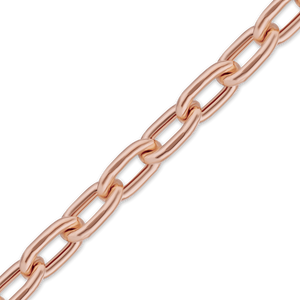 Bulk / Spooled Elongated Hollow Cable Chain in 14K Rose Gold (3.70 mm)