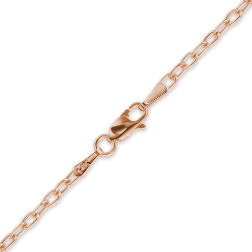 Houston St. Hollow Cable Anklet in 14K Yellow Gold